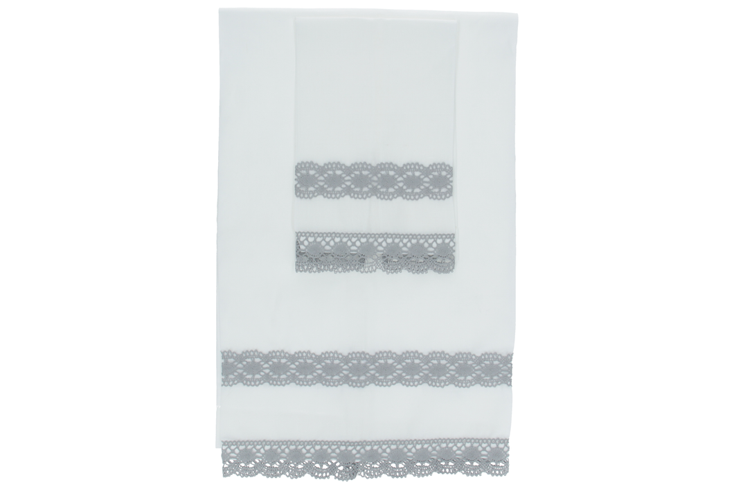 Set de 2 Guest Towel MMI  Encaje Gris